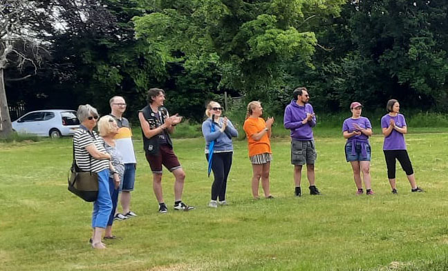 Audience showing appreciation of Butterfly dancing