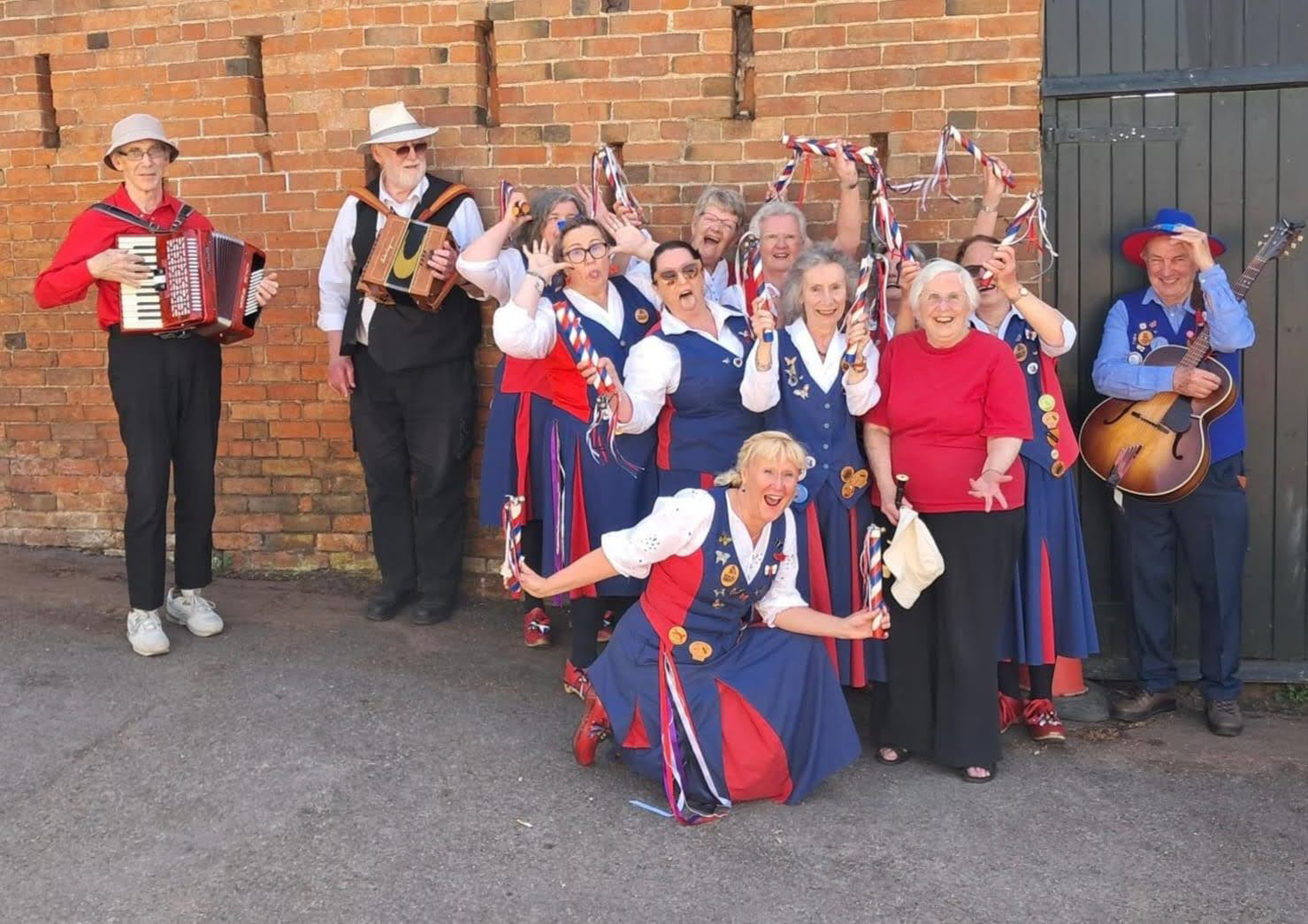 group of Butterfly dancers pulling faces 
